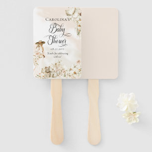 Éventail Boho Leopard Femme Baby shower floral tropical