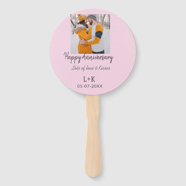 Éventail Boho moderne heureux anniversaire ajouter nom date (Devant)