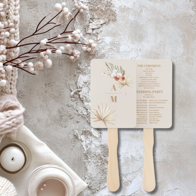 Éventail Boho Pampass Mariage floral (Créateur téléchargé)