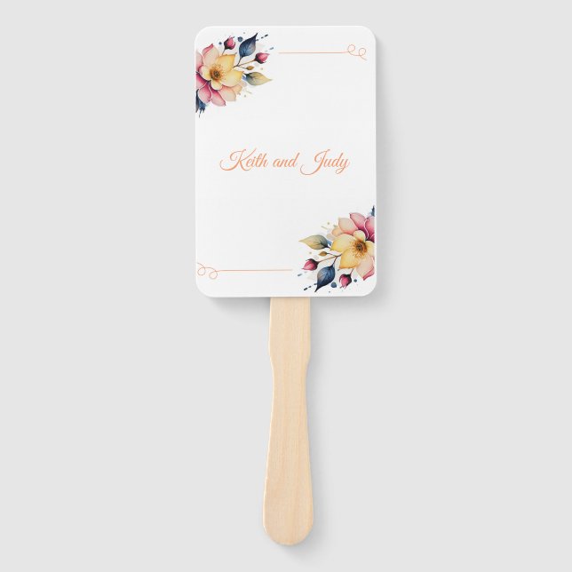 Éventail Boho Peachy Floral (Devant)