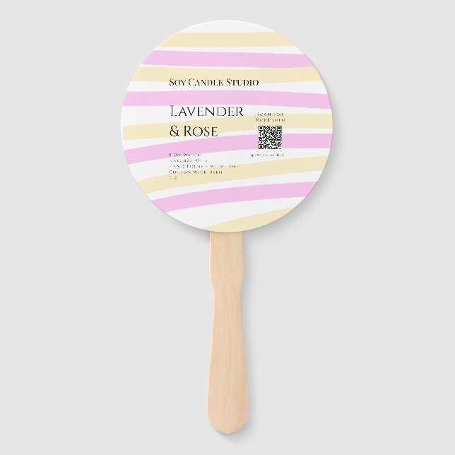 Éventail Bougie de soja rose Lavender entreprise ajouter q  (Devant)