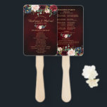 Éventail Bourgogne Red Navy Floral Rustic Wedding programme<br><div class="desc">Aquarelle Bourgogne Rouge Floral Rustic Boho Wedding Programme de mariage pour les mains. Parfait pour un mariage de automne. Le design comprend un bouquet époustouflant de bordeaux / Marsala, pêche, fleurs marines / roses avec feuilles assortis. S'il vous plaît trouver d'autres modèles et variantes dans mon magasin "blissweddingpaperie". N'hésitez pas...</div>