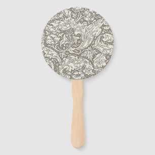 Éventail Bouton de bachelier en damassé antique de William 