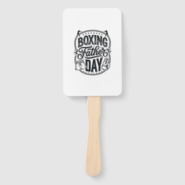 Éventail Boxing Father Day Vintage Engraving Shirt Design_1 (Devant)