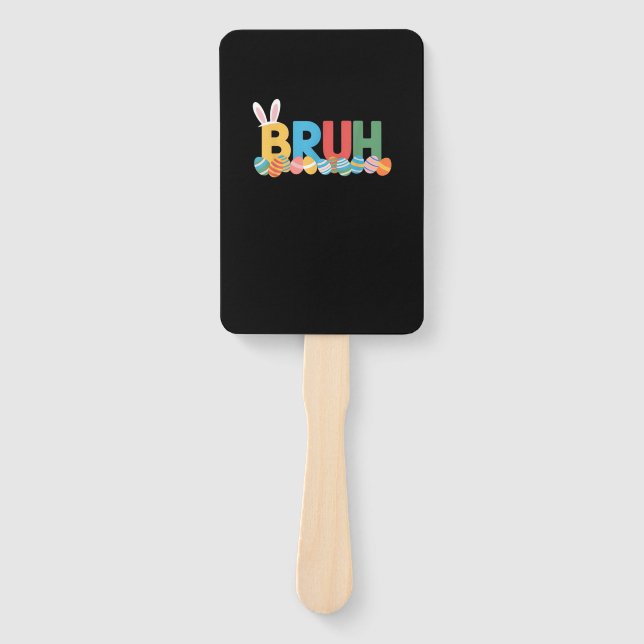 Éventail Bruh Bunny Pâques mème mignon Pour Enfants _10 (Devant)