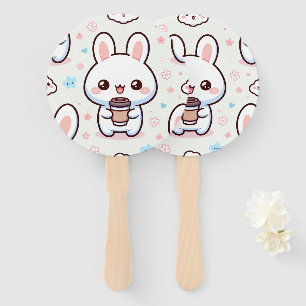 Éventail Bunny Brew Motif