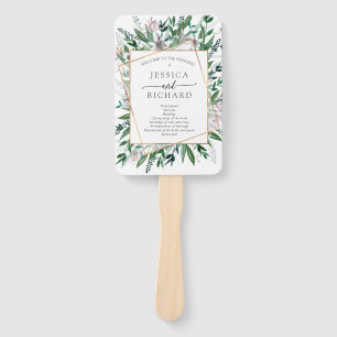 Éventail Cadre rustique de la verdure d'été, Fan de main