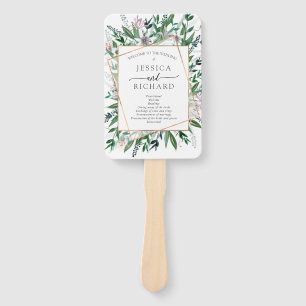 Éventail Cadre rustique verdoyant été, Ventilateur à main