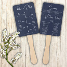 Calendrier de mariage bleu marine modifiable
