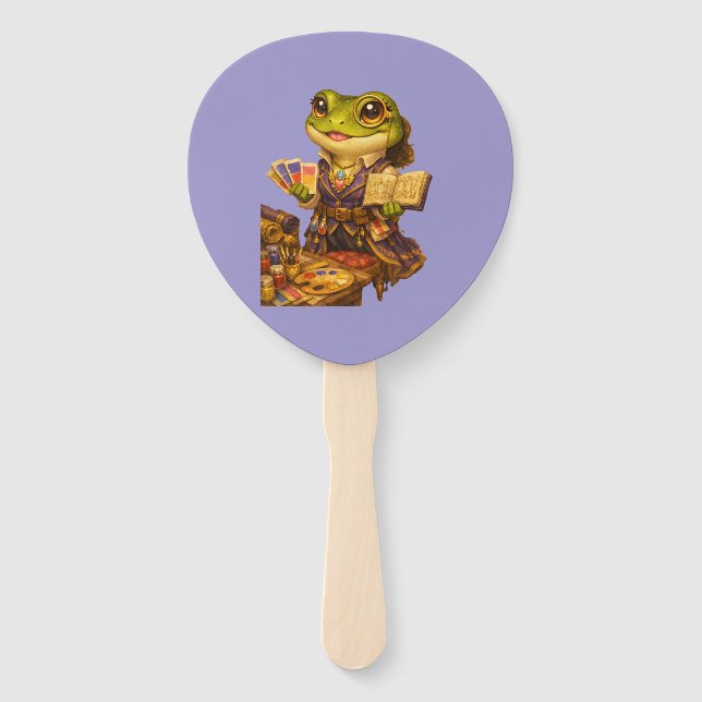 Éventail Caractère de grenouille créatrice de royaume (Devant)
