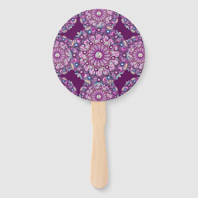 Éventail Cardinal Red Rosace (Dos)