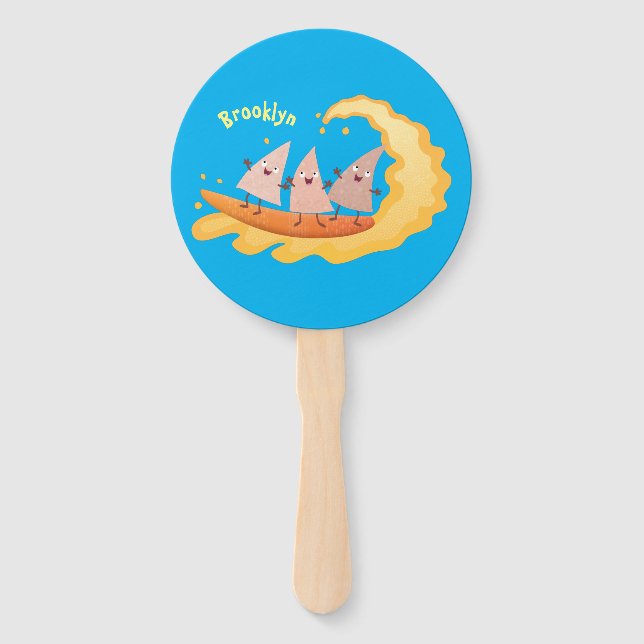 Éventail Caricature de surf pour chips de maïs mignonette n (Devant)