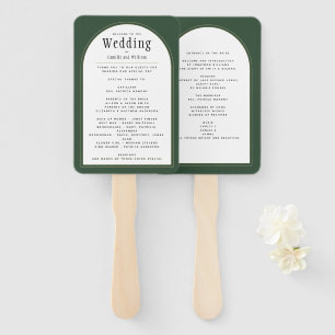 ÉVENTAIL CARTE D'INVITATION DE MARIAGE PHOTO JUNIPER GREEN 