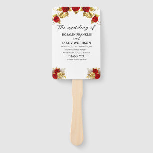 Éventail Carton d'invitation de mariage blanc moderne éléga