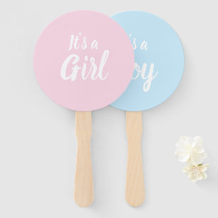 Éventail C'est une fille, c'est un garçon baby shower que r