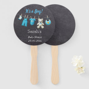 Éventail Chalkboard C'est un Baby shower de blanchisserie p