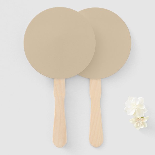 Éventail Champagne Beige  (Devant et derrière)