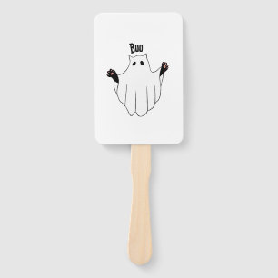 Éventail Chat Ghost Boo Halloween Funny Chat Noir Éffrayant