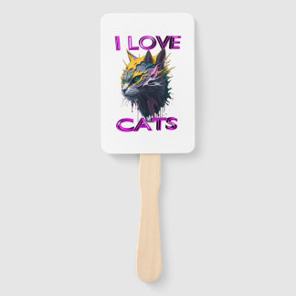 Éventail Chat noir mignon 1