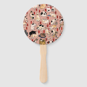 Éventail Chats japonais Ukiyo-e Art drôle