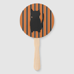 Éventail Chats noirs en silhouette pour Halloween amusants