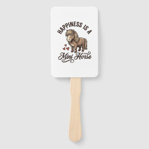 Éventail Chemise de conception de cheval miniature gravure 
