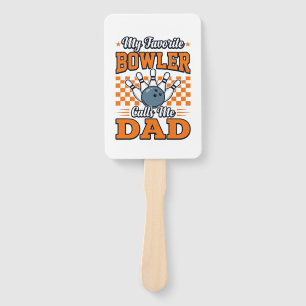 Éventail Chemise de papa de bowling Mon favori quilleur m'a