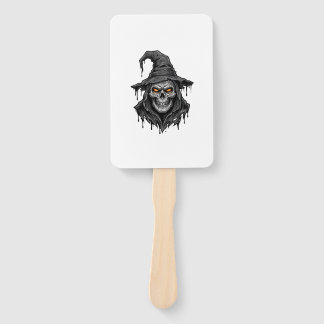 Éventail Chemise Halloween Chapeau De Sorcière Crâne Gravur