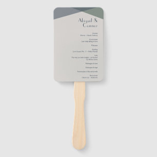 Éventail Chic Abstrait Geometry Sage Navy Dusty Blue Prog