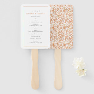 Éventail Chic Dusty Rose Ditzy Programme de mariage floral