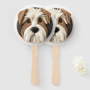 Éventail Chien Biewer Terrier Inspiré 3D