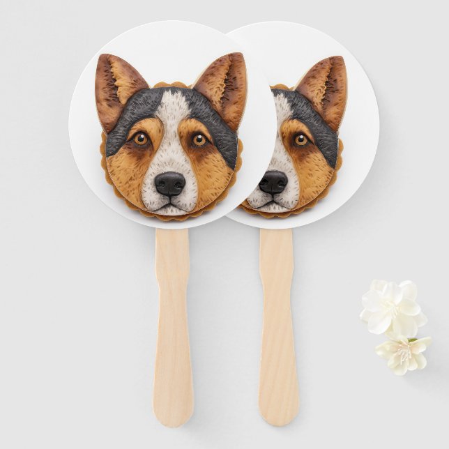 Éventail Chien de bétail australien Inspiré 3D (Devant et derrière)