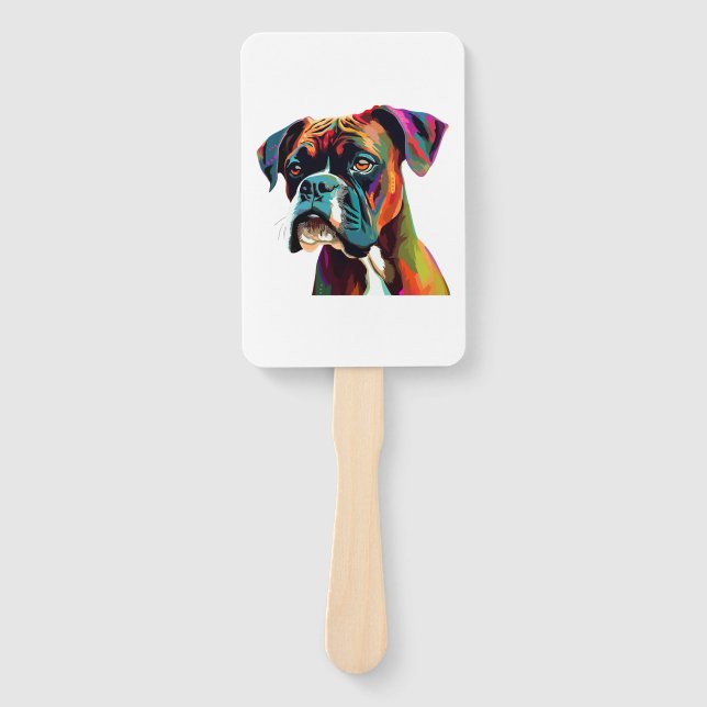 Éventail Chien de boîte coloré (Devant)