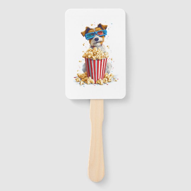 Éventail Chien de soirée cinéma Popcorn Pup (Devant)