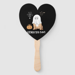 Éventail Chien de taureau français Halloween mignon Boo-Dog