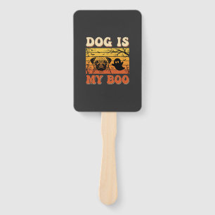 Éventail Chien d'Halloween est mon design de fantôme de Pug