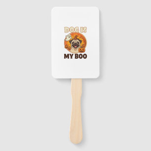 Éventail Chien Est Boo Pug Halloween Fantôme Citrouille