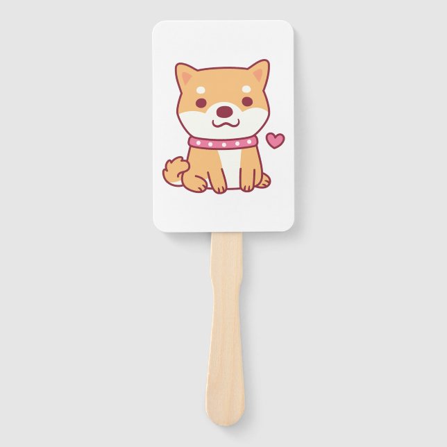 Éventail Chien mignon Shiba Inu (Devant)