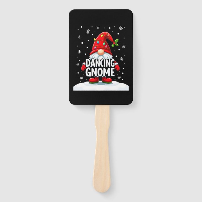 Éventail Christmas Gnome Dancing Gnome Family Christmas (5) (Devant)