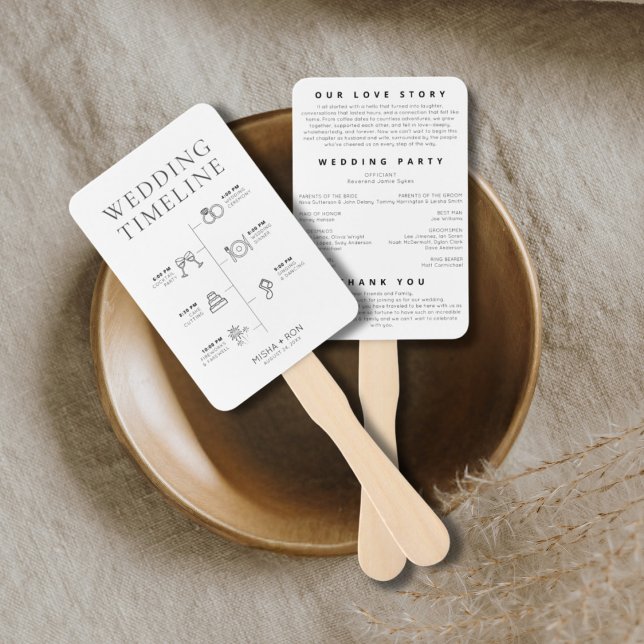 Éventail Chronologie de mariage personnalisée, ordre des év (Créateur téléchargé)