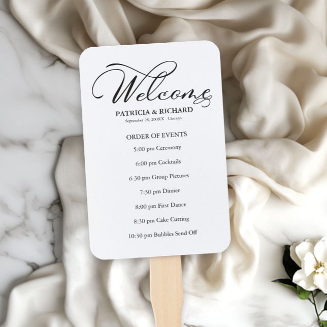 Éventail Chronologie des événements de mariage Simple Éléga (Créateur téléchargé)