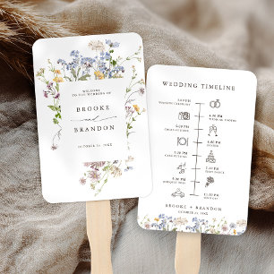 Éventail Chronologie du mariage du Fleur sauvage de printem