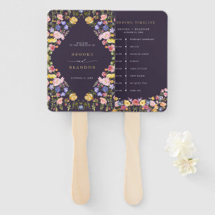 Éventail Chronologie du mariage du Fleur sauvage de printem