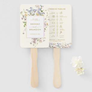 Éventail Chronologie du mariage du Fleur sauvage de printem