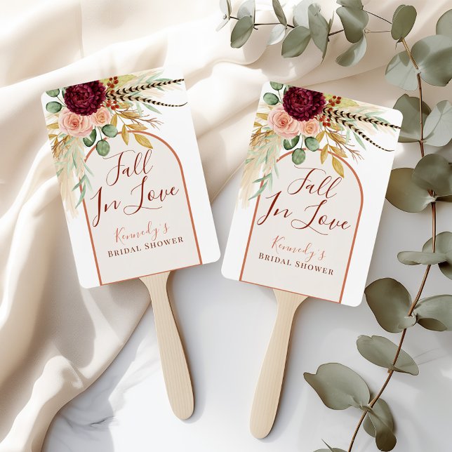 Éventail Chute En Amour Rustique Boho Rust Arch Floral Brid (Créateur téléchargé)