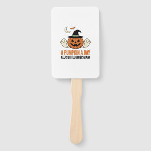 Éventail Citrouille d'Halloween Fantôme Drôle Citation Vint