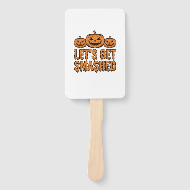 Éventail Citrouille Drôle d'Halloween Faisons-nous Écraser (Devant)
