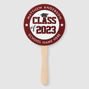 Éventail Classe de Burgundy Graduation Party 2023
