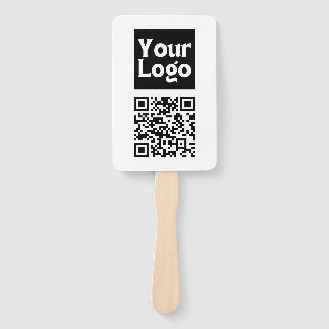 Éventail Code QR modifiable & Votre logo ou image d'entrepr (Devant)