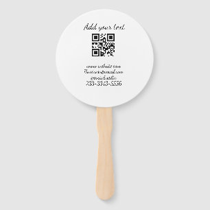 Éventail code QR personnalisé simple ajouter votre nom text